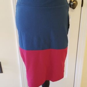 LuLaRoe Two-tone Cassie pencil skirt sz M NWT